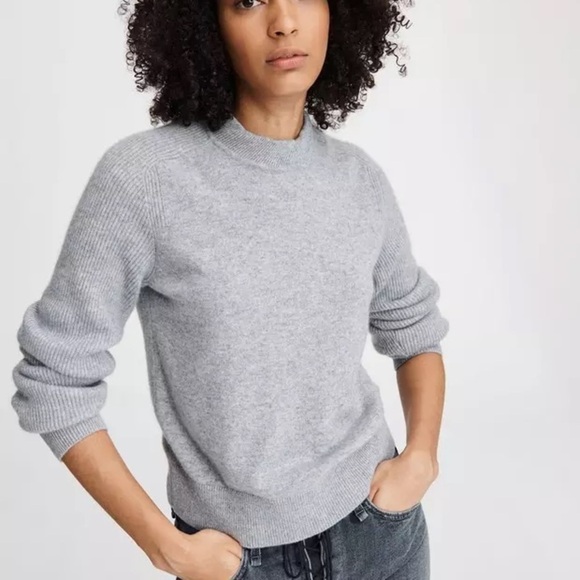 RAG & BONE Gray Oversized Cashmere Sweater L - Picture 2 of 5